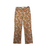 JOHNATHAN SIMKHAI FLORAL STRAIGHT DESIGNER PANT ORANGE WHITE 26
