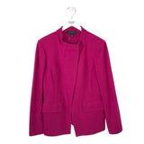 ST JOHN WOOL LONG SLEEVE DESIGNER JACKET MAGENTA 12