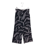 CHICO'S KNIT PULL-ON PANT BLACK WHITE 0