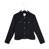 TOMMY BAHAMA MICROSUEDE LONG SLEEVE BLAZER BLACK MEDIUM