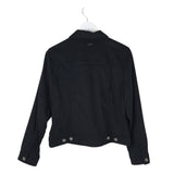 TOMMY BAHAMA MICROSUEDE LONG SLEEVE BLAZER BLACK MEDIUM
