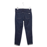 WHITE HOUSE BLACK MARKET EMBROIDERED SLIM JEANS BLUE TAN 2