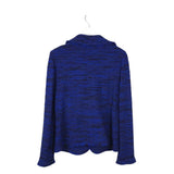 ST JOHN TWEED LONG SLEEVE DESIGNER BLAZER BLUE BLACK 10