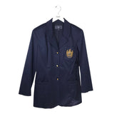 ST JOHN SPORT EMBELLISHED CREST DESIGNER BLAZER NAVY LARGE