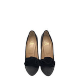 CHRISTIAN LOUBOUTIN "LADY PAGE" 120 PUMPS LUXE SHOES GREY/BLACK 40.5