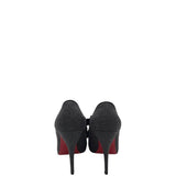 CHRISTIAN LOUBOUTIN "LADY PAGE" 120 PUMPS LUXE SHOES GREY/BLACK 40.5