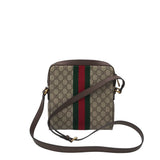 GUCCI OPHIDIA GG MESSENGER BAG LUXE HANDBAG BEIGE 9”x10”x2”