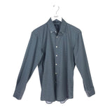 BEN SHERMAN PLAID LONG SLEEVE MEN SHIRT GREY MEDIUM