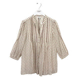 JOIE FLORAL 3/4 SLEEVE DESIGNER BLOUSE CREAM RED SMALL