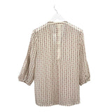 JOIE FLORAL 3/4 SLEEVE DESIGNER BLOUSE CREAM RED SMALL