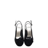 STUART WEITZMAN HEEL SANDAL BEADED DESIGNER SHOES BLACK 7