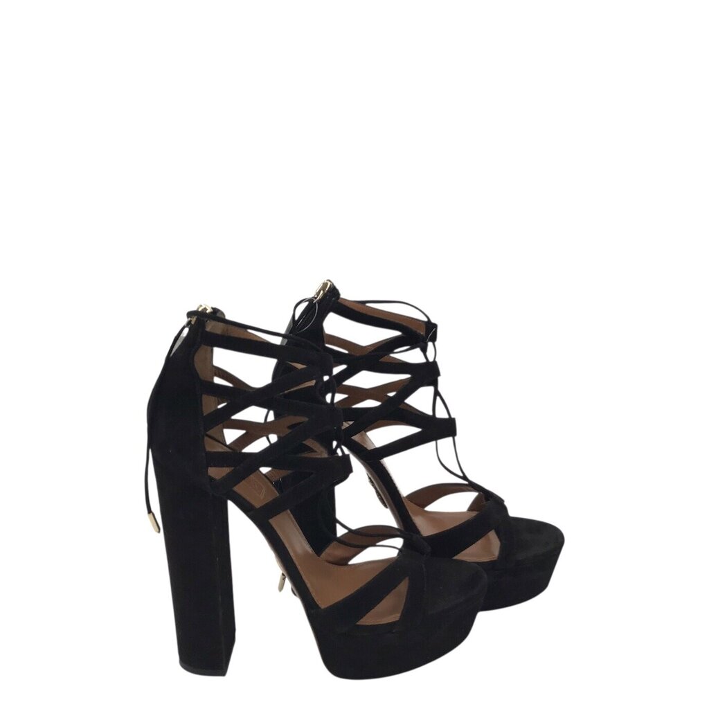PLATFORM HEEL SANDAL DESIGNER SHOES BLACK 9