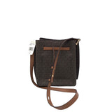 MICHAEL KORS NT$498 CROSSBODY BUCKET HANDBAG BROWN BLACK 9”x9”x5”