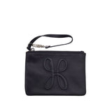HOBO LEATHER ZIP WRISTLET WALLET BLACK 6”x4.5x0