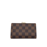 LOUIS VUITTON DAMIER EBENE FRENCH LUXE WALLET BROWN 5.5”x3.5x0.5”