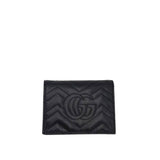 GUCCI GG MARMONT CARD CASE LUXE WALLET BLACK 4”x2.5”x1”