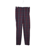 RAG & BONE PLAID STRAIGHT LEG DESIGNER PANT RED NAVY 6