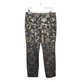 CHICO'S NWT PRINT SLIM LEG PANT GREY GOLD 0P