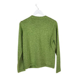 ST JOHN GLITTER KNIT LONG SLEEVE DESIGNER CARDIGAN GREEN MEDIUM