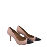 TORY BURCH POINTED TOE PUMP SHOES PINK BLACK 10.5