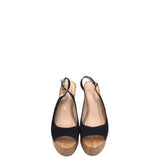 STUART WEITZMAN CORK WEDGE SANDAL SHOES BLACK 10