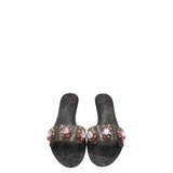 BETSEY JOHNSON JEWEL JELLY SANDAL SHOES BLACK PINK 9