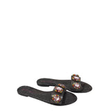 BETSEY JOHNSON JEWEL JELLY SANDAL SHOES BLACK PINK 9