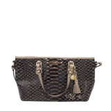 BRAHMIN CROSSBODY HANDBAG BLACK GOLD 14”x7.5”x5”