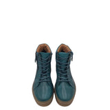 MIZ MOOZ RET$184 LACE UP BOOTIE BOOTS GREEN 7