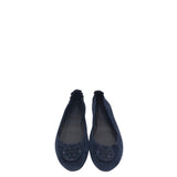 TORY BURCH SUEDE BALLET SHOES NAVY 8.5