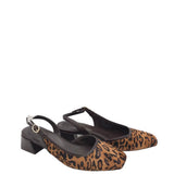 NATURALIZER COW HAIR SLINGBACK SHOES BROWN BLACK 7.5