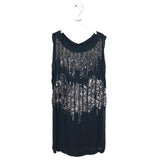 FRENCH CONNECTION NWT$298 SEQUIN MINI DESIGNER DRESS BLUE SILVER 10