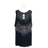 FRENCH CONNECTION NWT$298 SEQUIN MINI DESIGNER DRESS BLUE SILVER 10