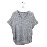 TOMMY BAHAMA DOLMAN SLEEVE SWEATER BLUE WHITE MEDIUM