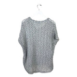 TOMMY BAHAMA DOLMAN SLEEVE SWEATER BLUE WHITE MEDIUM