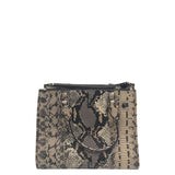 COACH PHYTON TEXTURE SATCHEL HANDBAG CREAM BLACK 11”x8.5”x6.5”