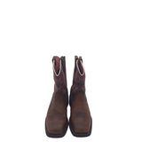 ARIAT EMBROIDERED SQUARE TOE BOOTS BROWN RUST 6.5M