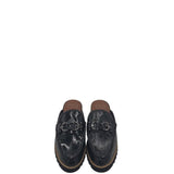 DONALD PLINER RET $188 MULE LOAFER SHOES BLACK 7.5