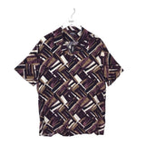 EXPRESS NWT$60 SHORT SLEEVE MEN SHIRT PURPLE BROWN XLARGE