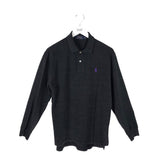 POLO RALPH LAUREN POLO LONG SLEEVE MEN SHIRT GRAY PURPLE MEDIUM