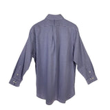 POLO RALPH LAUREN LONG SLEEVE MEN SHIRT NAVY WHITE 17-32/33
