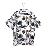 EXPRESS NWT$60 SHORT SLEEVE MEN SHIRT WHITE BLACK XLARGE