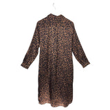TALBOTS LONG SLEEVE DRESS BROWN BLACK 12P
