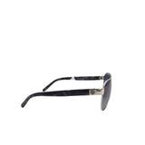 TORY BURCH AVIATOR W/CASE SUNGLASSES/READERS SILVER BLACK