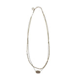 KENDRA SCOTT DOUBLE DRUSY PENDANT NECKLACE GOLDTONE WHITE