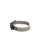 RICHARD SCHMIDT CUFF ROSES .925 MOTHER OF PEARL BRACELET SILVER WHITE