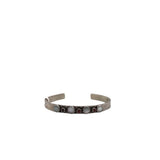 RICHARD SCHMIDT RET$468 MOTHER OF PEARL GARNET CUFF BRACELET WHITE RED