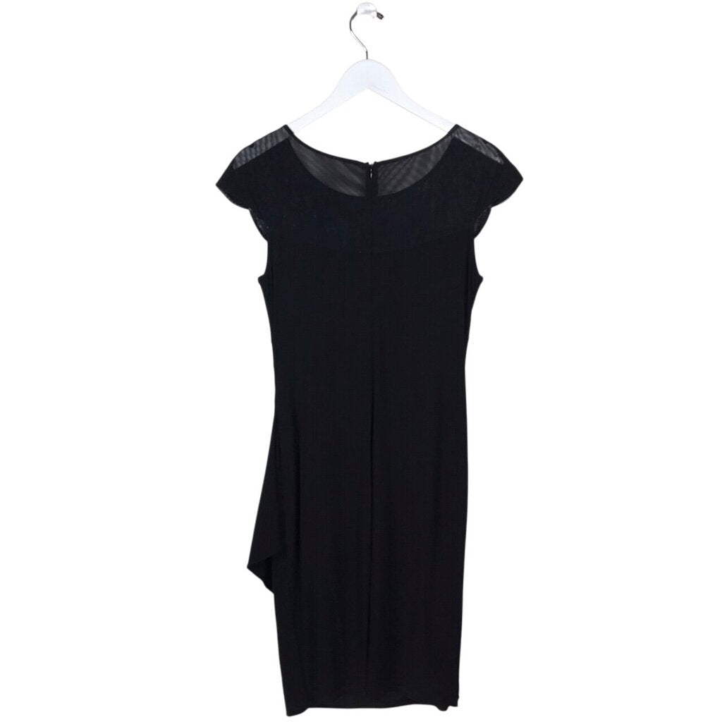 JOSEPH RIBKOFF EMBELLISHED CAP SLEEVE DESIGNER DRESS BLACK 10