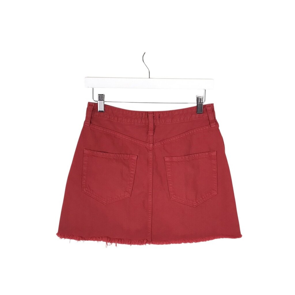 ABERCROMBIE & FITCH DENIM MINI SHORTS RED 4