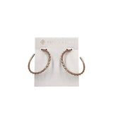 KENDRA SCOTT LARGE HOOP CRYSTALS EARRINGS ROSEGOLD